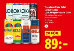 Lidl Trocadero/Cuba Cola/Loka/Gränges erbjuda