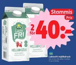 ICA Supermarket Arla Laktosfri Mellanmjölk erbjuda