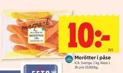ICA Supermarket MORÖTTER I PÅSE erbjuda