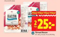 ICA Supermarket Tärnad Bacon erbjuda