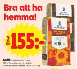 ICA Supermarket Kaffe Arvid Nordquist Classic erbjuda