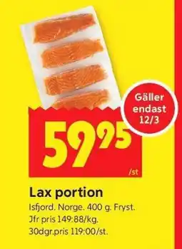 ICA Supermarket Lax portion erbjuda