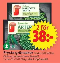 ICA Supermarket Frysta Grönsaker erbjuda