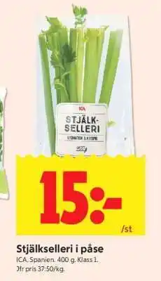 ICA Supermarket Stjälkselleri i påse erbjuda