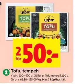 ICA Supermarket Tofu, Tempeh erbjuda