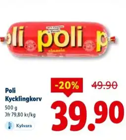 Lidl Poli Kycklingkorv erbjuda
