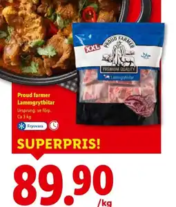 Lidl Proud farmer Lammgrytbitar erbjuda