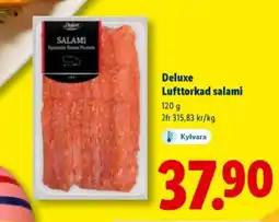Lidl Deluxe Lufttorkad salami erbjuda