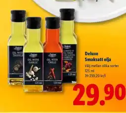 Lidl Deluxe Smaksatt olja erbjuda