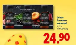 Lidl Deluxe Tre sorters marmelad erbjuda