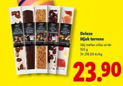 Lidl Deluxe Mjuk torrone erbjuda