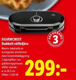 Lidl SILVERCREST Dubbelt våffeljärn erbjuda