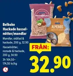 Lidl Belbake Hackade hassel- nötter/mandlar erbjuda