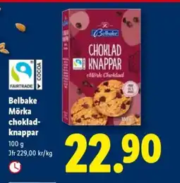 Lidl Belbake Mörka choklad- knappar erbjuda