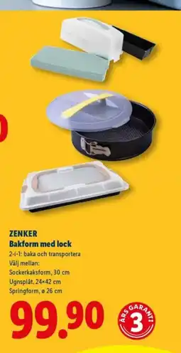 Lidl ZENKER Bakform med lock erbjuda