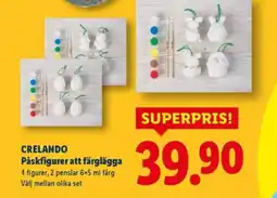 Lidl CRELANDO Påskfigurer att färglägga erbjuda