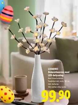 Lidl LIVARNO Dekorationsvas med LED-belysning erbjuda