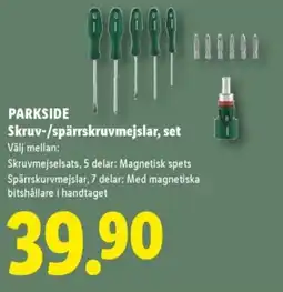 Lidl PARKSIDE Skruv-/spärrskruvmejslar, set erbjuda