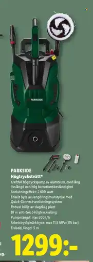 Lidl PARKSIDE Högtryckstvätt erbjuda