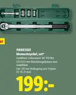 Lidl PARKSIDE Momentnyckel, set erbjuda