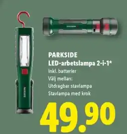 Lidl PARKSIDE LED-arbetslampa 2-i-1* erbjuda