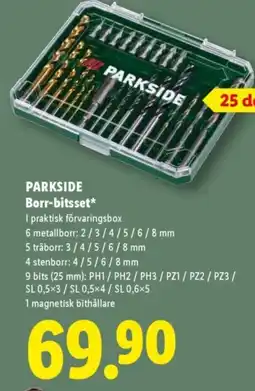 Lidl PARKSIDE Borr-bitsset erbjuda