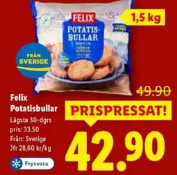 Lidl Felix Potatisbullar erbjuda