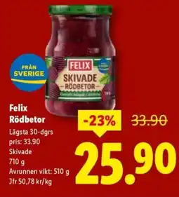 Lidl Felix Rödbetor erbjuda