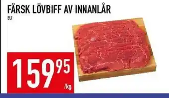 Matdax Färsk lövbiff av innanlår erbjuda