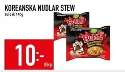 Matdax Buldak Koreanska nudlar stew erbjuda