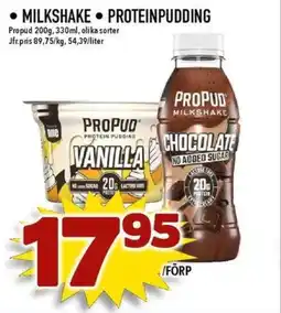 Matdax PROPUD Milkshake • proteinpudding erbjuda