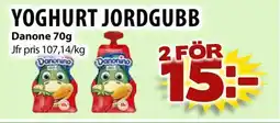Matvärlden Tensta Danone Yoghurt jordgubb erbjuda