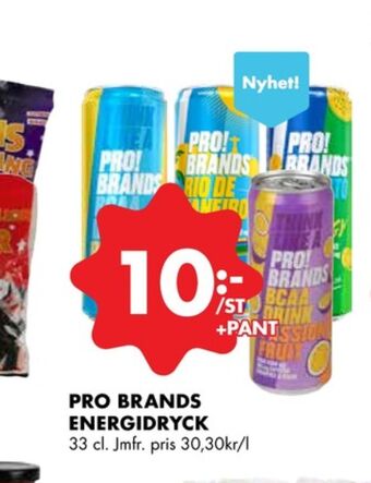 ÖoB Pro Brands Energidryck erbjuda