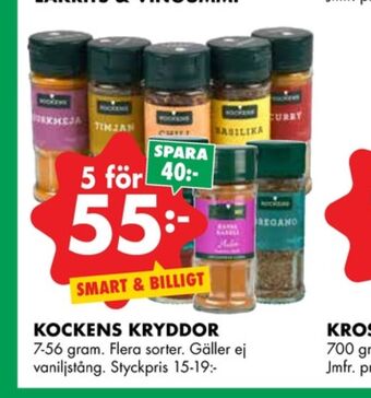 ÖoB Kockens Kryddor erbjuda