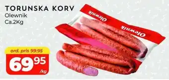 Matrix Butikerna OLEWNIK Torunska korv erbjuda