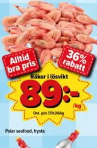 Östenssons Polar Seafood Räkor erbjuda