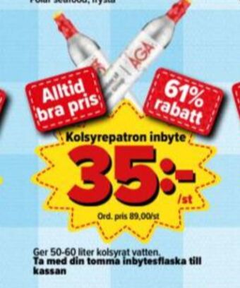 Östenssons AGA Kolsyrepatron erbjuda