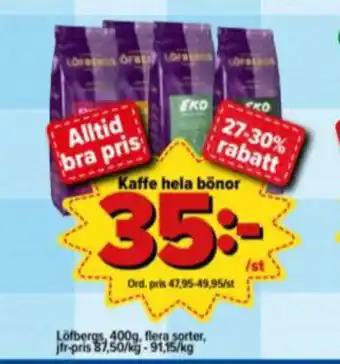 Löfbergs Lila Kaffebönor