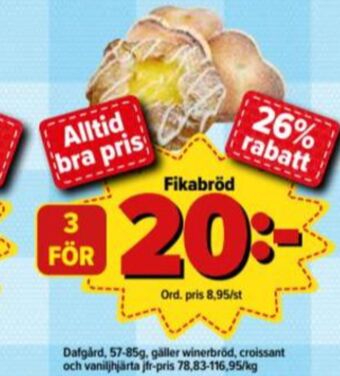 Östenssons Dafgårds Butiksbakat kaffebröd erbjuda