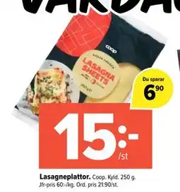 Coop Extra Lasagneplattor erbjuda