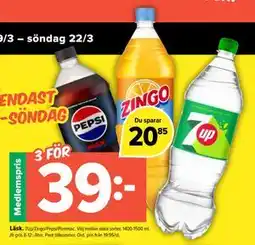 Coop Extra Läsk, Medlemspris erbjuda