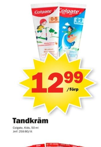 Pekås Colgate Tandkräm erbjuda