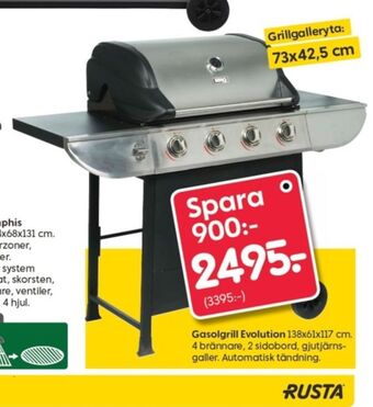 Rusta Evolution Gasolgrill erbjuda