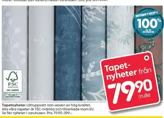 Rusta Tapet erbjuda