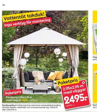 Rusta Paviljong erbjuda
