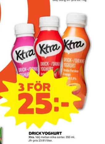 Stora Coop X-tra Drickyoghurt erbjuda