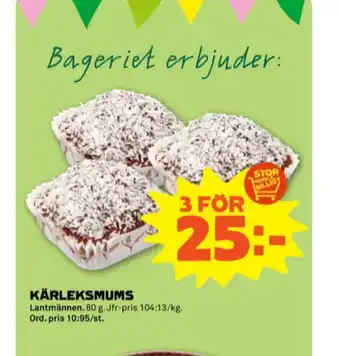 Stora Coop Lantmännen Butiksbakat kaffebröd erbjuda