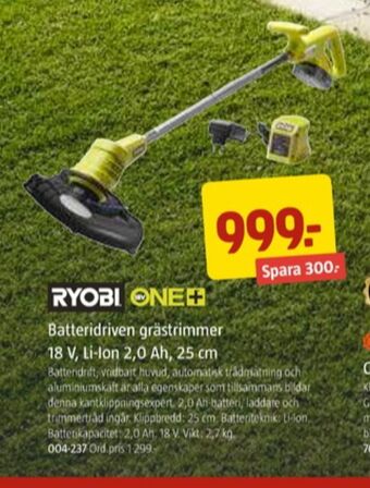 Jula Ryobi Grästrimmer erbjuda