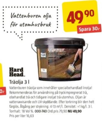 Jula Hard Head Träolja erbjuda