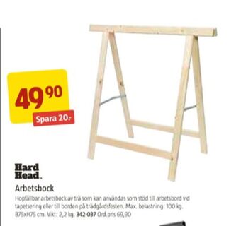 Jula Hard Head Arbetsbock erbjuda